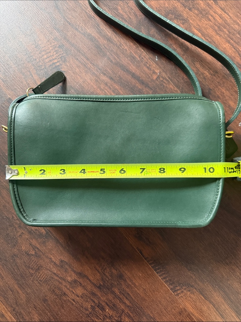 Vintage Coach Forest Green Leather Crossbody Bag - Picture 10 of 11